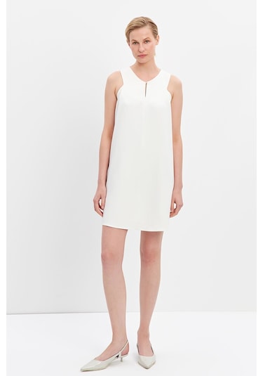 Stella Pulvis Beyaz Halter Yaka Mini Elbise Beyaz