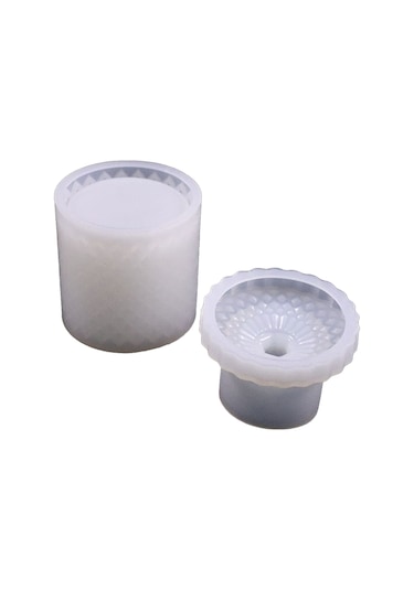 Xiyyadms Tip 3 Silikon Kalıp: Dıy Epoksi Reçine İle Ev Dekorasyonu, Makyaj Aletleri Ve Şeker Saklama Kutusu Beyaz