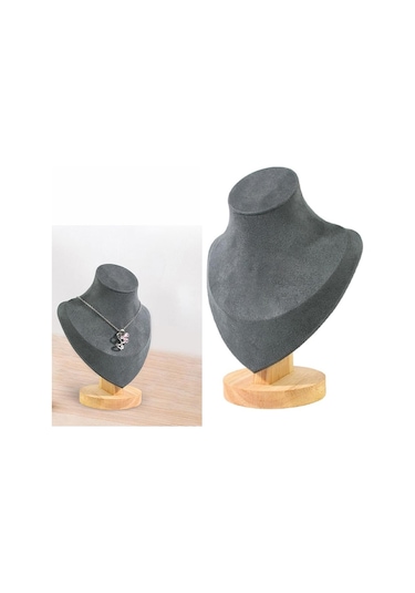 Masif Ahşap Büyük Boy Portre Kolye Ekran Standı Kalp Şeklinde Kolye Sayacı Ekran Standı Siyah Çok Renkli