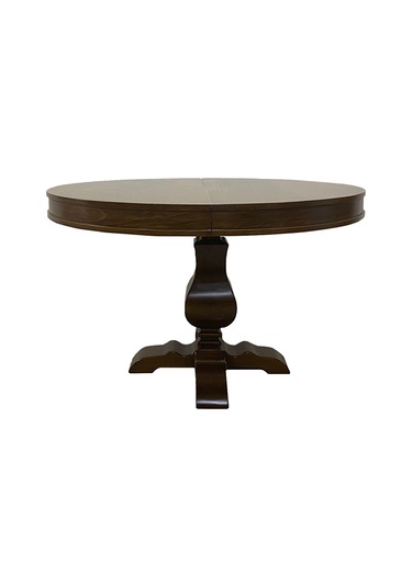 Orleans Fransız Klasik Still Yuvarlak Açılır Ceviz Masa 100x100 Ceviz