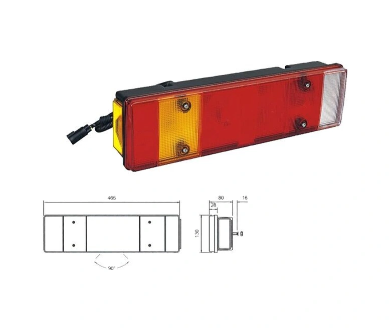 Çerkez Stop Lambası 7 Fonksıyonlu Kablolu Plakasız E Belgelı