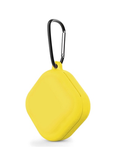 Caseonn Samsung Galaxy Buds Live - Buds Pro Kılıf Askı Aparatlı Mat Silikon Sarı