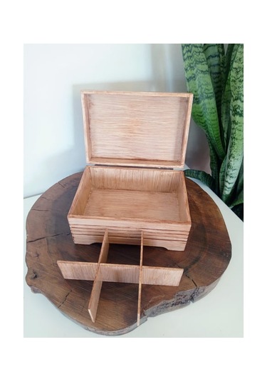 El Yapımı Çok Amaçlı Bölmeli Ahşap Eskitme Kutu