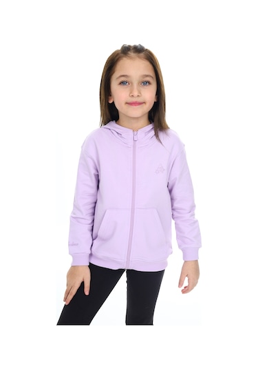 Toontoy Kız Çocuk Nakışlı Hırka Lila