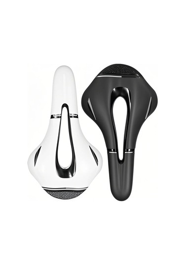 Jeemson West Bıkıng Ergonomik Yolluk Bisiklet Seli - Yumuşak, Havalandırmalı, Baskı Dağıtıcı Beyaz Jant Bisiklet Yedegi Beyaz