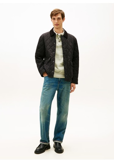 Tommy Hilfiger Dıamond Quılted Jacket Erkek Siyah Mont - Mw0mw41768