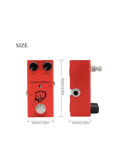 Xindoker Irın Ef-05 Klasik Chorus Gitar Efekt Pedalı - Kırmızı Metal Kutu, Analog Ses, 92x52x42mm