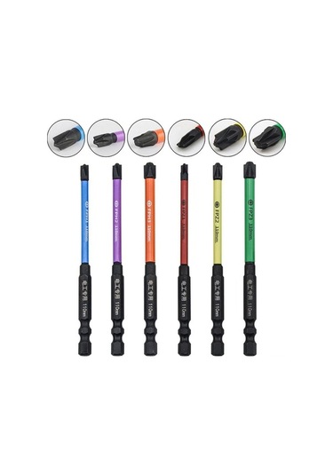 Pazly 110mm/4.33'' Alaşımlı Çelik Tornavida Uçları Fph1-fpz3 Siyah Renk