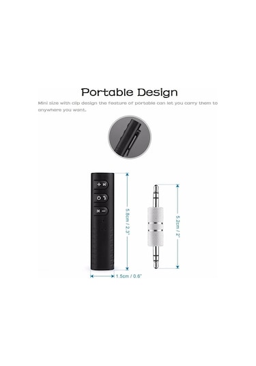 Bluetooth Aux  Araç Kiti Siyah