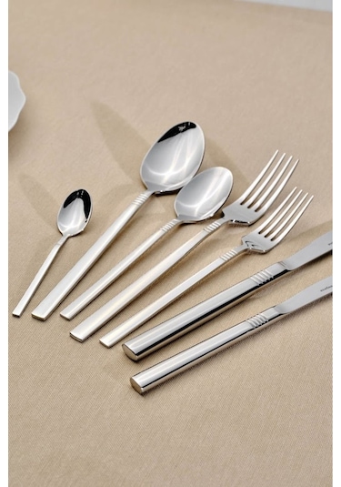 Karaca  Elegance Nil Platin 12 Kişilik 84 Parça Çatal Kaşık Bıçak Takımı