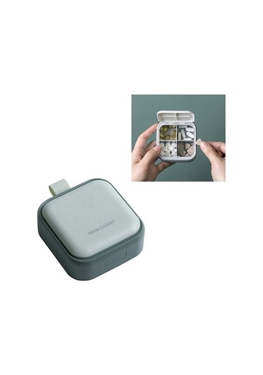 Tongxida Yeşil Taşınabilir Sones İlaç Kutusu, Küçük Saklama Paketi, Çevik Kullanım Yeşil