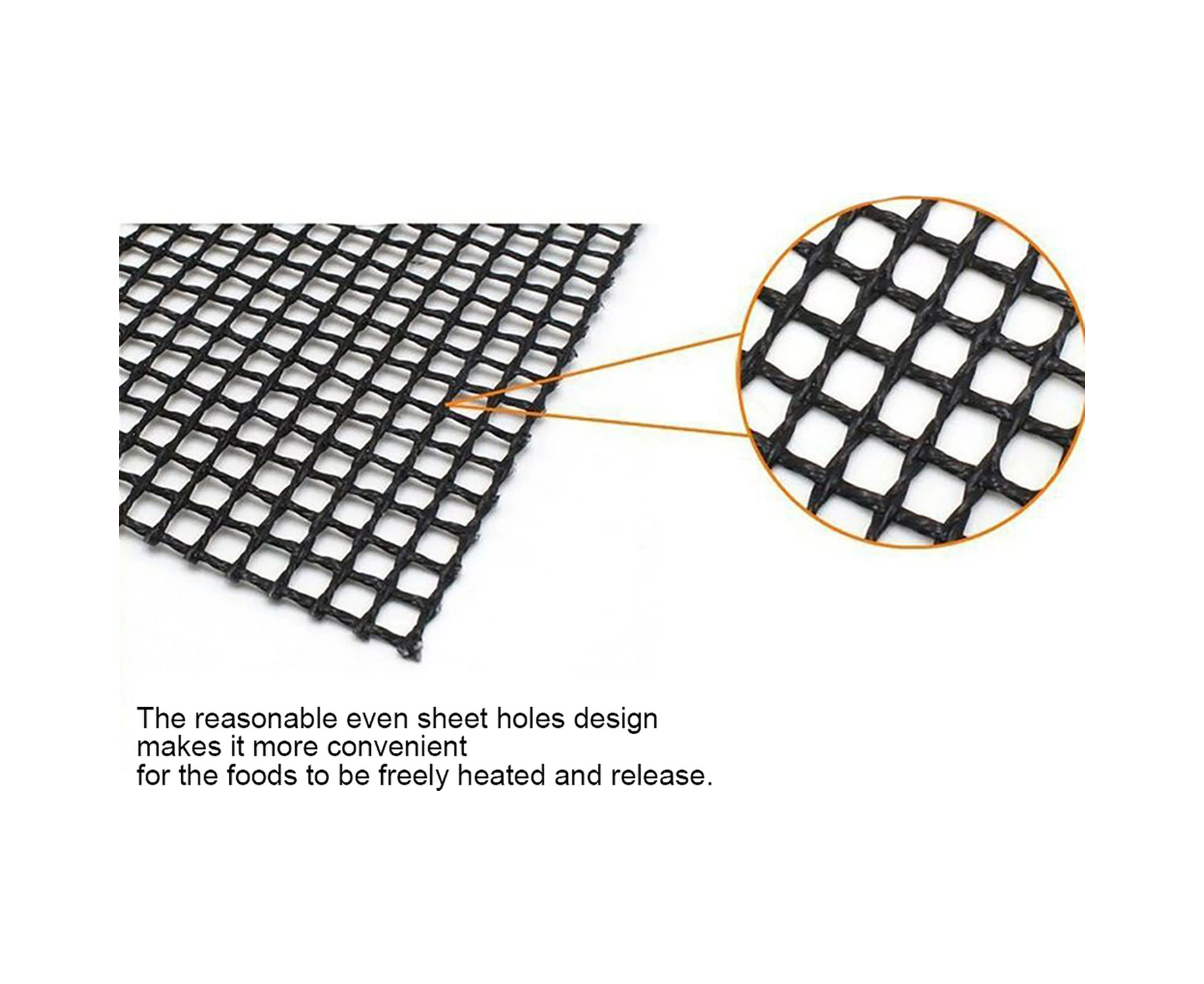 Youmex Siyah Cam Fiber Izgara Ağı - Yüksek Isı Dayanıklı, Kaymaz, Yeniden Kullanılabilir, Kesilebilir, Pratik Izgara Aracı Çok Renkli