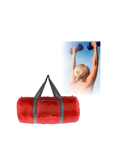 Suntek Katlanabilir Seyahat Duffel Torbası Katlanır Kırmızı Kırmızı