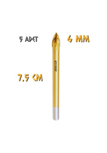 Kupa Tyson Cam Seramik Delici Matkap Ucu 6 Mm. - 5 Adet