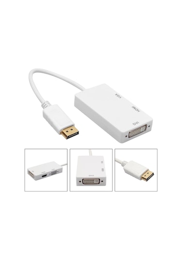 Displayport To Hdmı Vga Dvı Çevirici Displayport To Hdmi Vga Dvi