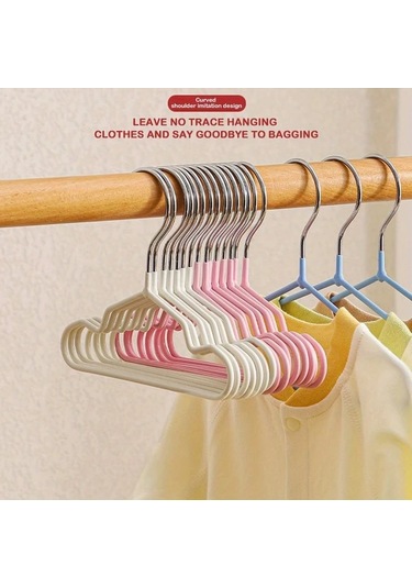 Willowhaven 10 Adet Pembe Mini Kedi Askısı Kaymaz Metal Mağaza Askılık Pembe