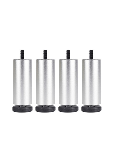 Suntek Magideal 4 Adet Alüminyum Alaşımlı Mobilya Gümüş-18cm