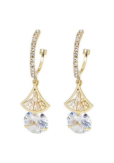 Samdoo Moda Küçük Küpeler - Şık Yıldız Desenli Kristal Ohrringe - Unik Stili Gösterin - E3848 Diğer