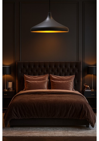 Modern Tasarım Siyah Gold Sarkıt Avize Salon, Mutfak Ve Ofis İçin Dekoratif Butik Lamba Aydınlatma Siyah