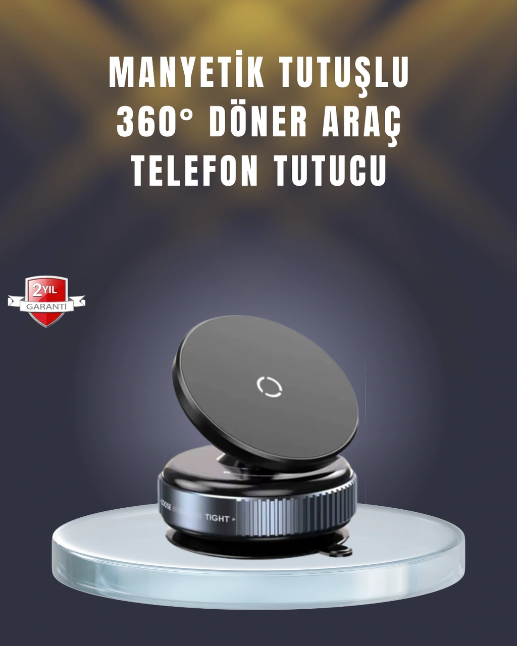 Güçlü Manyetik Araç Telefon Tutucu Evrensel Uyumluluk Siyah