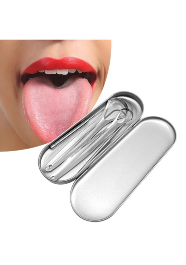 Homyl 3 Parça Dil Sıyırıcılar Taze Nefes Metal Yeniden