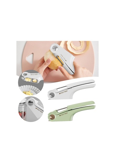 Çok İşlevli Manuel Sarımsak Pres Makinesi Ev Tipi Manuel Sarımsak Ezici Zencefil Sarımsakbeyaz Siyah