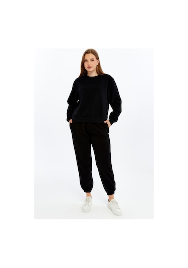 Defys Kadın Basic Sweat Siyah