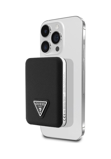 Guess 5000 mAh 15 W LED Göstergeli PU Deri Yüzey Üçgen Logolu Powerbank