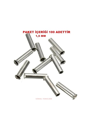 Gwest İzolesiz Kablo Yüksüğü 1,5mm E 10mm 100 Li Pk.