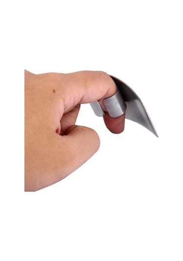 Cbtx Yaratıcı Mutfak Gerekli Gıda Sebze Kesme Paslanmaz Çelik El Parmak Koruma Koruyucusu Gümüş