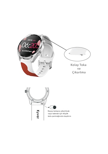Kyver Amazfit Gts Uyumlu Desenli Silikon Kordon 20mm