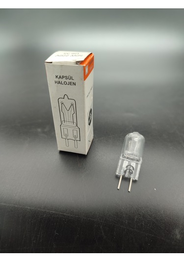 G.6 Halojen Ampul 50.watt Şeffaf Renkte. 5.adetli Paket