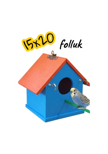 Değerli Hobi Ahşap Folluk Yuvalık Kuş Evi Muhabbet Kuşu