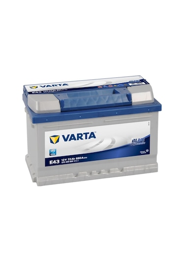Varta 12V 72 Ah Amper E43 (Ford-Opel Alçak Tip) Akü
