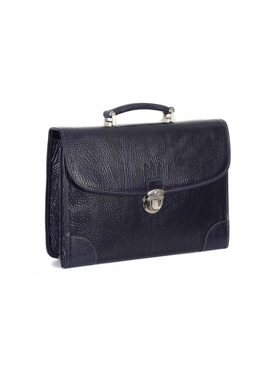 Deri Lacivert Evrak Çantası 255 62-136515 Siyah
