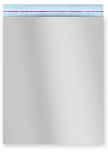 Bantlı Metalize Lüks Hediye Paketi Gümüş 50 Adet 30 x 45 CM