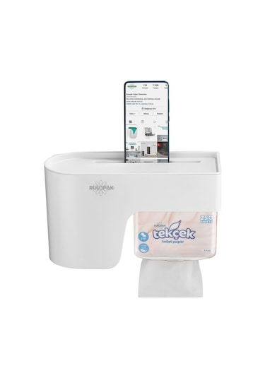 Rulopak  Multitask Tuvalet Kağıdı Dispenseri Beyaz