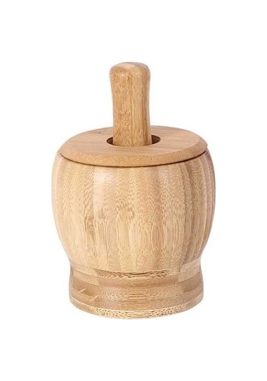 Primepickings Mutfak Bambu Sarımsaklı Püre Makinesi Kapaklı Karıştırıcı, Yenilikçi, Pratik, Sağlıklı Yiyecekler İçin İдеal Diğer