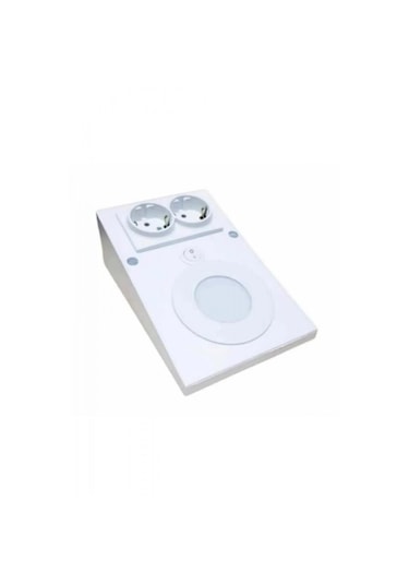 Ags Pastik Tezgah Altı Led Armatür Çift Priz Sistemli