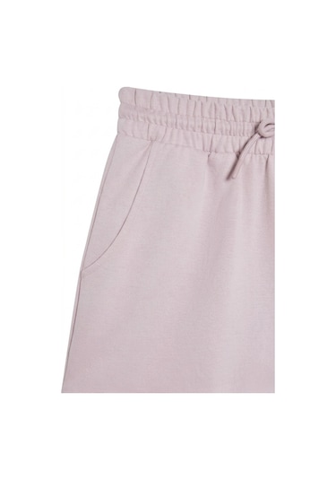 Soft&Basic Kadın Rahat Kalıp Cepli Beli Lastikli Kısa Paça Mavi Şort Pembe