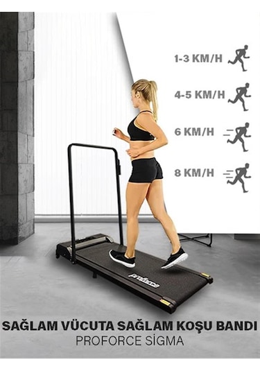 Proforce Sigma Koşu Bandı Uzaktan Kumandalı Yürüme/koşu Bandı Led Ekran, Kolay Kurulum, Katlanabilir, 0-8km/sa Proforce Sigma Koşu Bandı Uzaktan Kumandalı Yürüme/koşu Bandı Led Ekran, Kolay Kurulum, Katlanabilir, 0-8km/sa