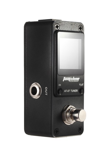 Xindoker Aroma At-07 Tam Metal Kasa Elektro Gitar Tünleyici, Doğru Bypass, 430-450hz Aralığı, Ekran Göstergeli Tek Blok Efekt Pedalı