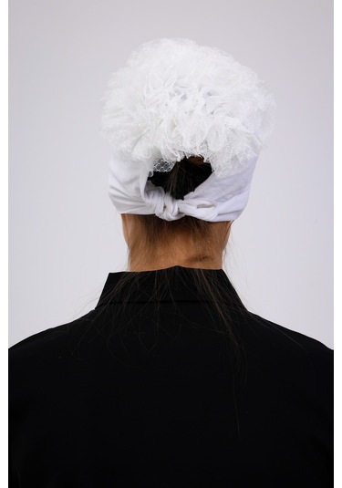 Kaymayan Fırfırlı Silikonlu Dikişsiz Bone Ekru - Kaymaz Kadın Tesettür Bağlamalı İç Bone Ekru