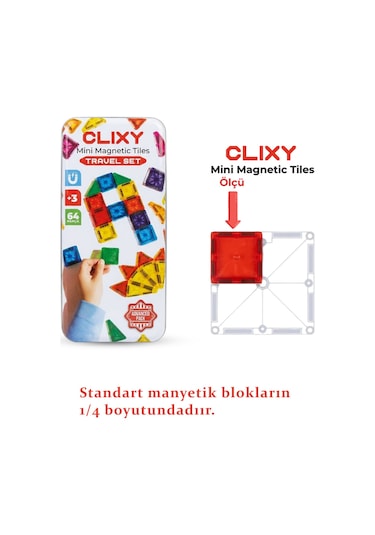 Mini Manyetik Bloklar 64 Parça Travel Set