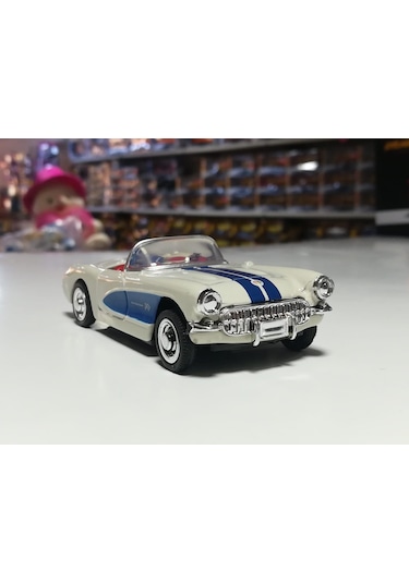 Sunman Klasik Metal Model Araba Chevrolet Corvette 1957 1 : 43 Ö