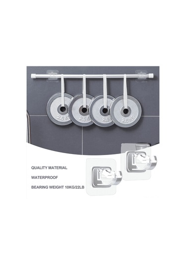 Shineyee Perde Çubukları İçin Deliksiz Montajlı Askı Kanca, Evde Kullanım, Şeffaf Renk, 20 Adet, 6x6x4 Cm, Pratik Ve Çok Amaçlı