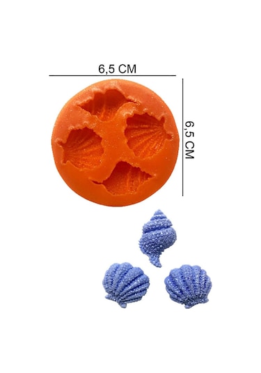 İstridyeler Silikon Şeker Hamuru, Sabun, Mum Kalıp