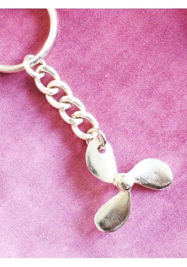 Moncuk Design Metal Tekne Pervanesi Sarı Anahtarlık