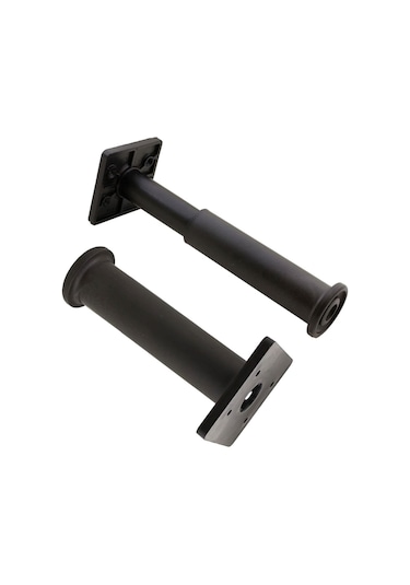 2 Adet Modül Ayarlanabilir Destek Ayağı 15 X 23 Cm Siyah Ayak Mobilya Kanepe Baza Koltuk Ünite Ayakları