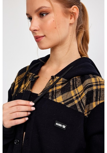 Alexander Gardi Alexandergardı Kapüşonlu Düğmeli Oversize Oduncu Sweatshirt E22-61500 001